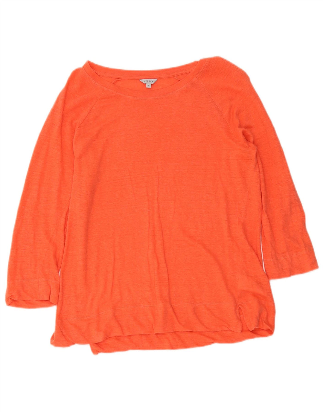 Jigsaw Womens Top 3/4 Maneca UK 12 In portocaliu mediu