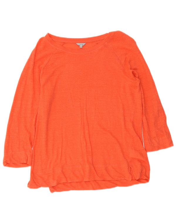 Jigsaw Womens Top 3/4 Maneca UK 12 In portocaliu mediu
