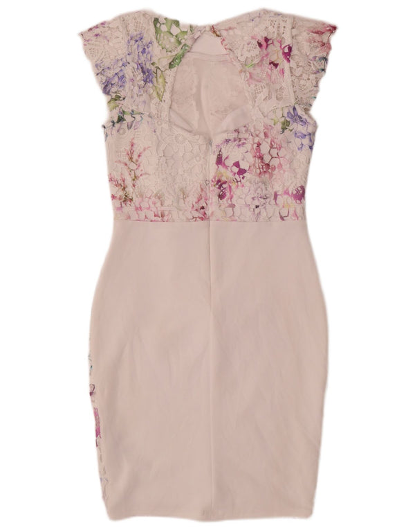 Rochie Lipsy pentru femei din dantela UK 12 Poliester floral alb mediu