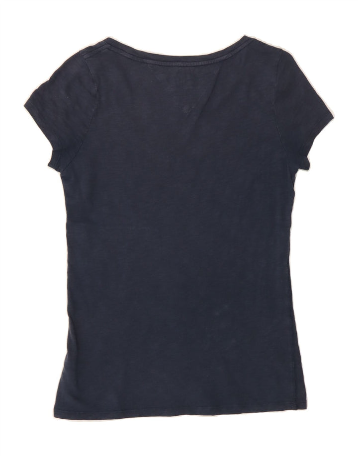 TOMMY HILFIGER Womens T-Shirt Top UK 12 Medium Navy Blue Vintage Tommy Hilfiger and Second-Hand Tommy Hilfiger from Messina Hembry 