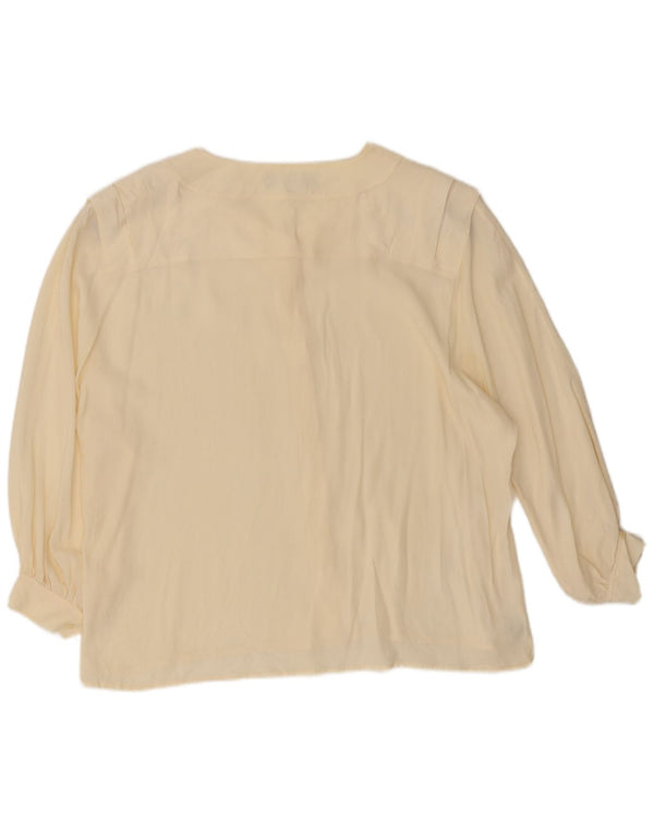 Bluză cămașă cu mâneci 3/4 pentru femei Mario Pucci Cecconi IT 46 Large Off White