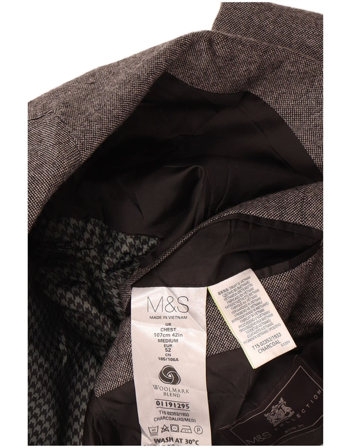 Marks & Spencer jachetă pentru bărbați cu 2 nasturi, UK 42, lână mare, gri
