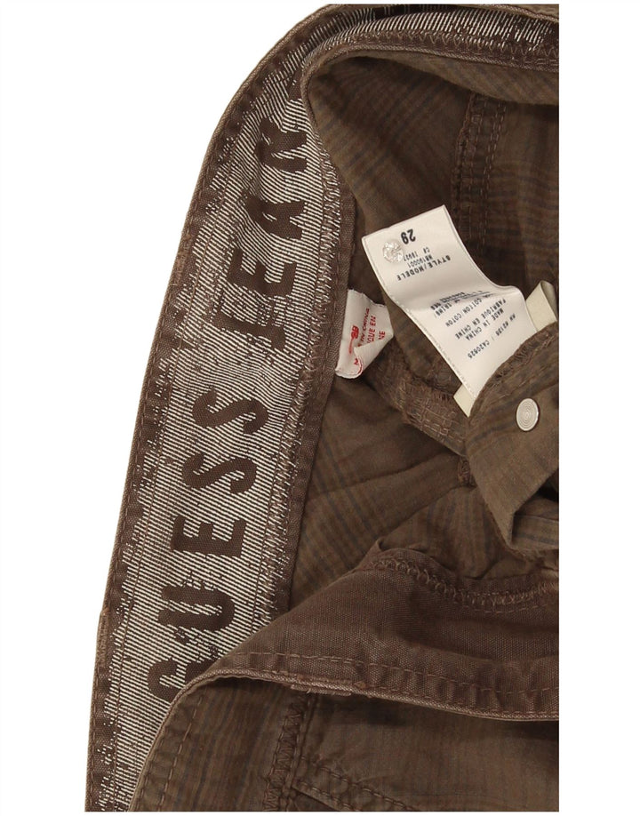 Guess Pantaloni scurți cargo pentru bărbați W29 Small Brown Bumbac