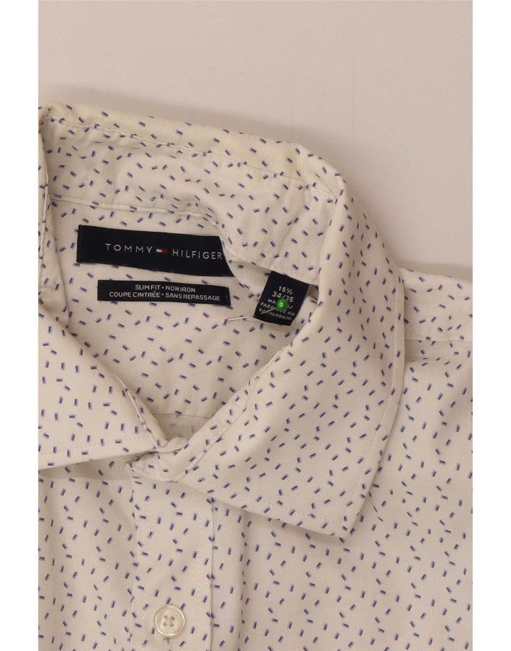 Cămașă pentru bărbați Tommy Hilfiger Slim Fit Mărimea 15 1/2 Mediu pete albe