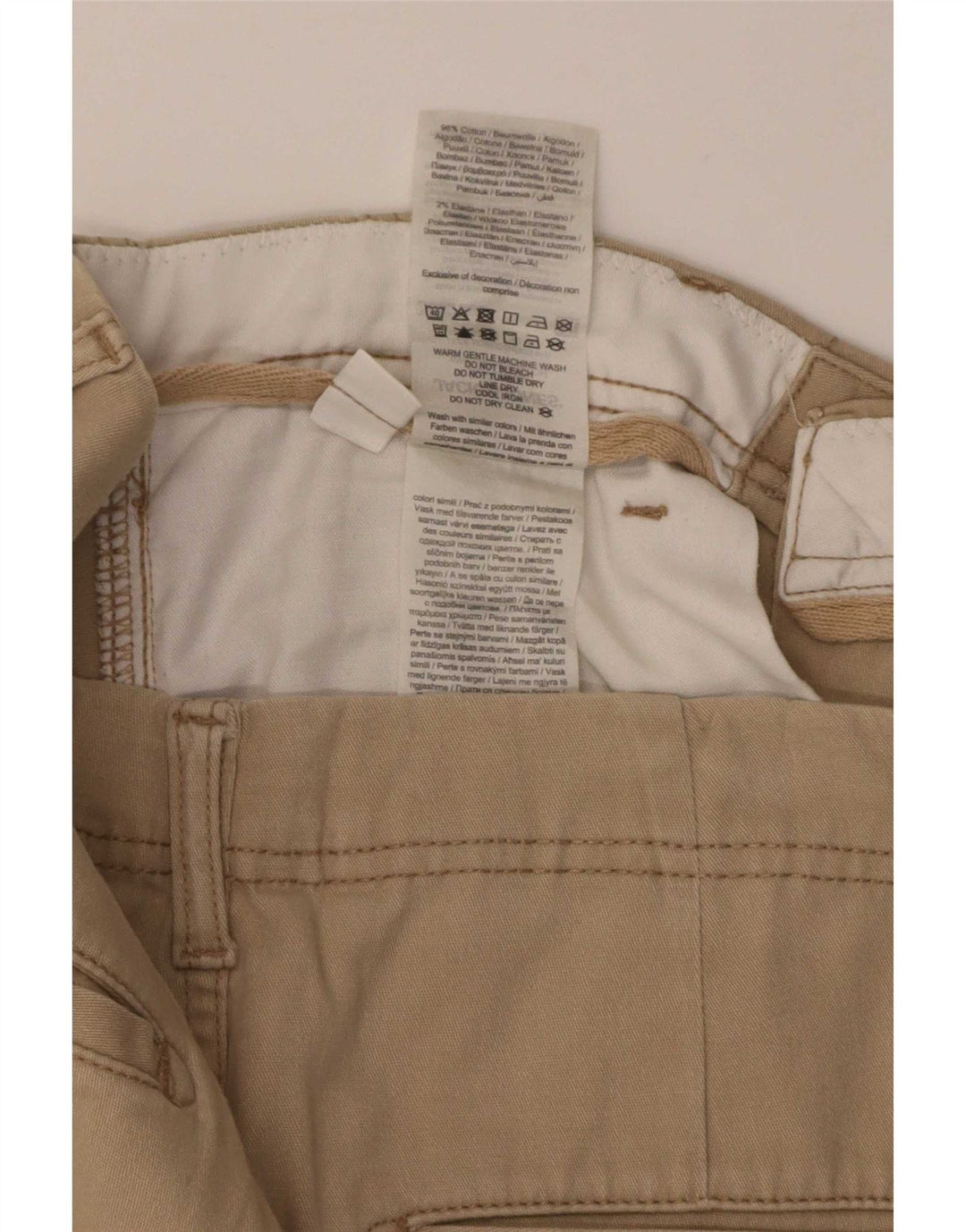 Pantaloni scurti cargo Jack & Jones pentru bărbați, mici W32, bumbac, bej
