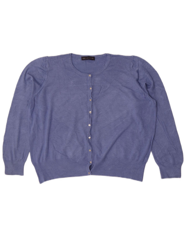 Pulover cardigan crop pentru femei Marks & Spencer UK 18 XL Albastru