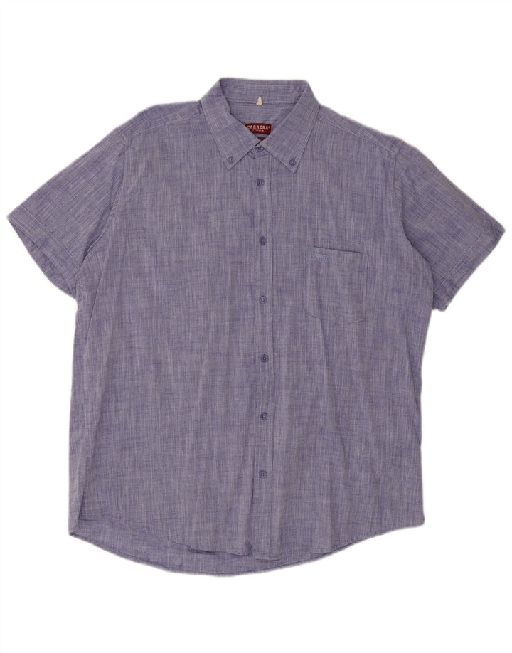 Cămașă pentru bărbați Carrera cu mânecă scurtă, cu ajustare normală, 2XL, bumbac albastru