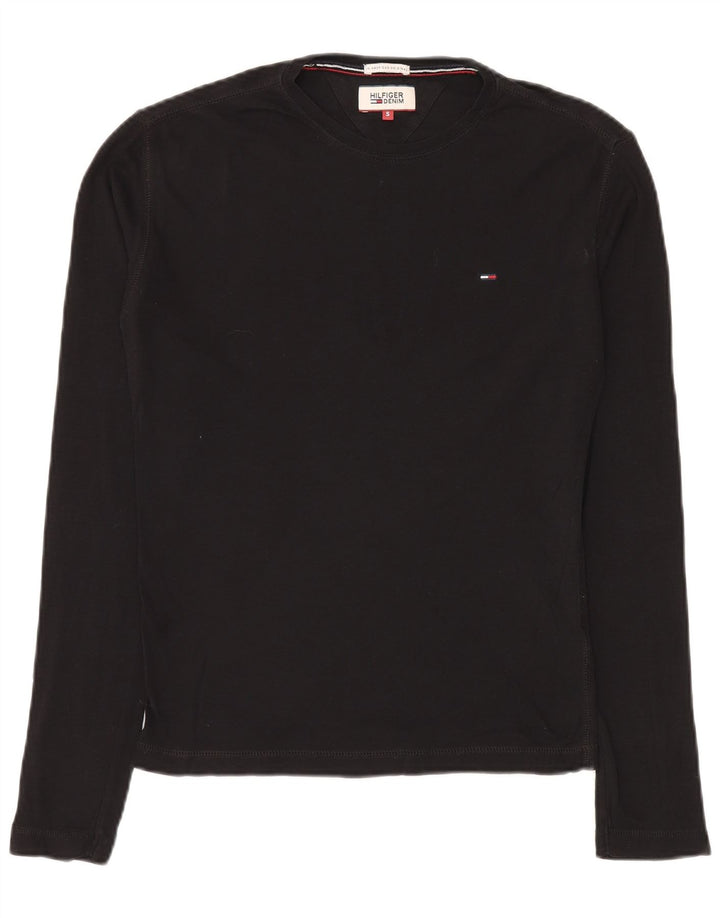 TOMMY HILFIGER Top pentru bărbați cu mânecă lungă din bumbac negru mic