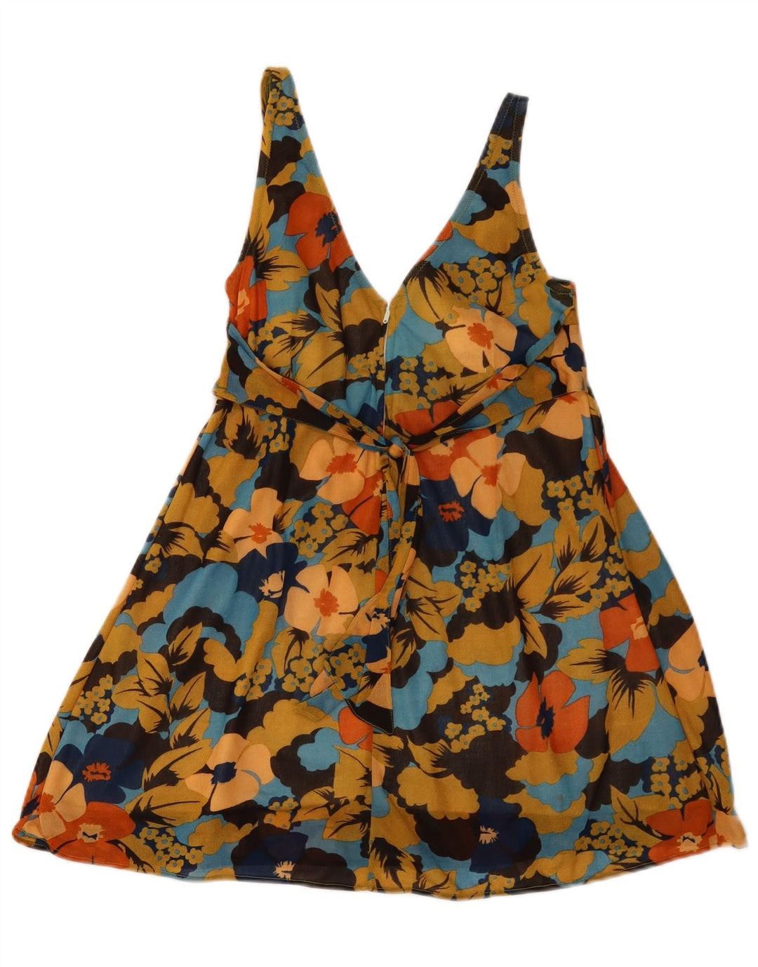 Rochie de soare Vintage pentru femei UK 10 Mic Multicolor Floral