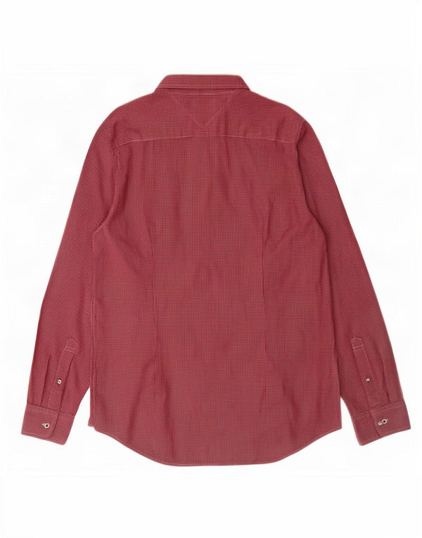 Cămașă de flanel pentru bărbați Tommy Hilfiger, slim, roșu, bumbac
