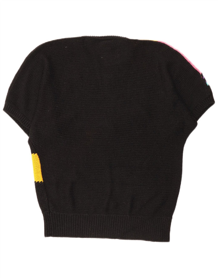 Yessica Pulover cu gât roșu pentru femei EU 40/42 Mediu Negru Colorblock