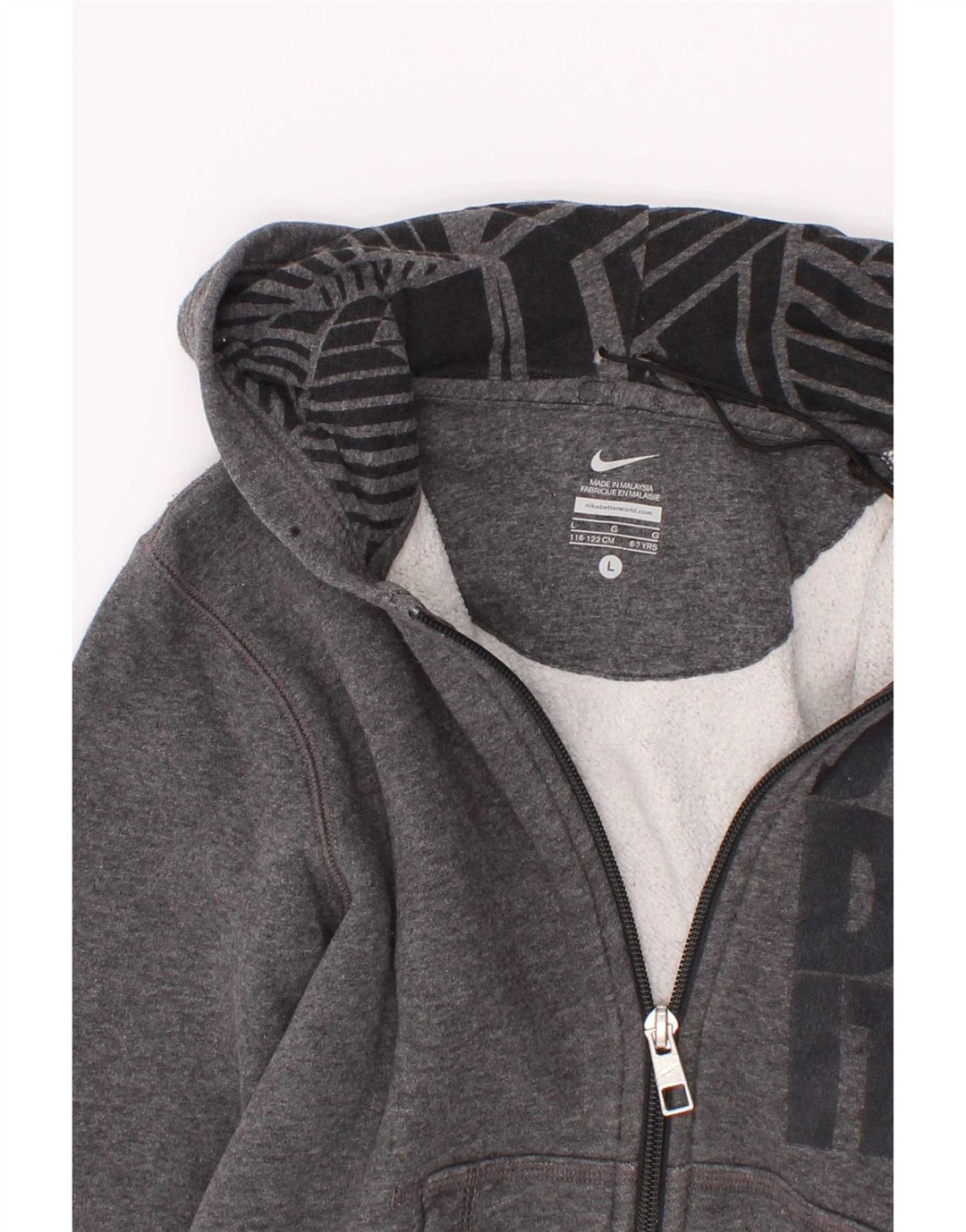 Pulover Nike Graphic Zip pentru băieți, 6-7 ani, gri