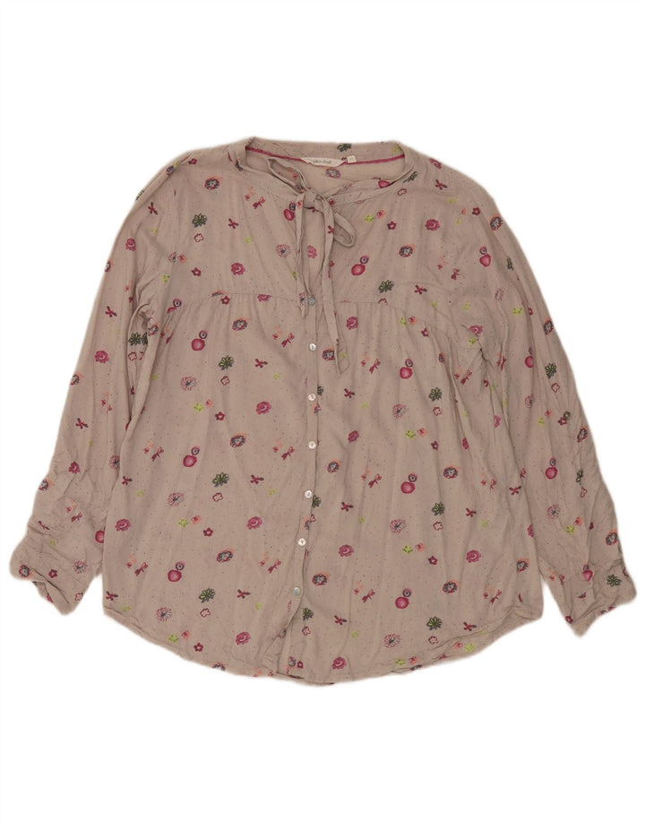 Bluză cămașă pentru femei White Stuff UK 12 Medium Bej Floral Viscose