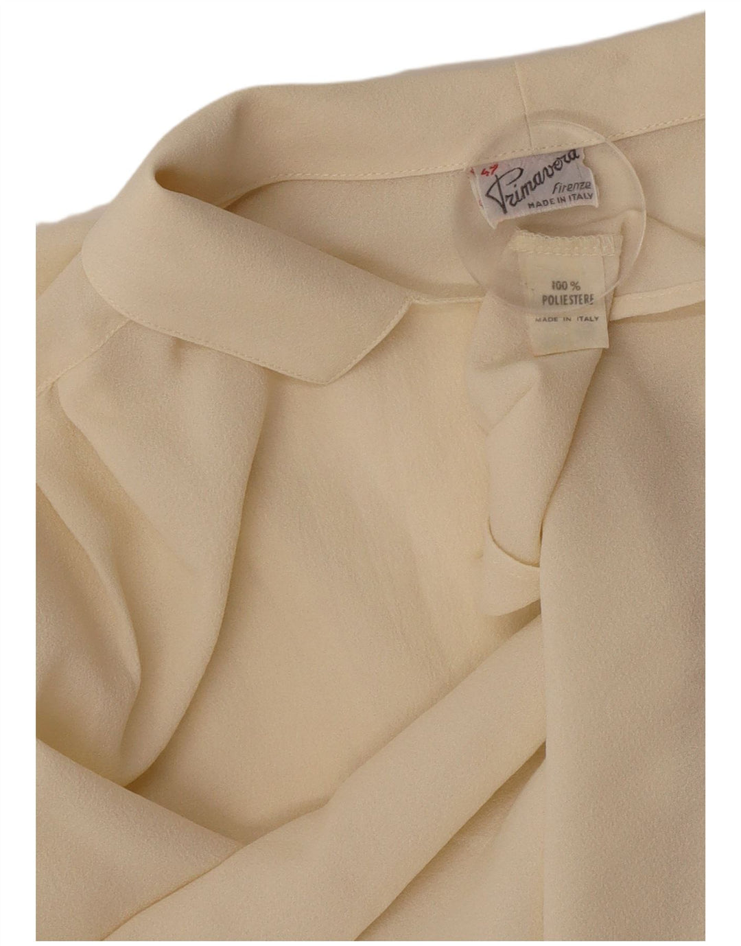 Bluză Cămașă Vintage Femei IT 47 XL Bej Poliester