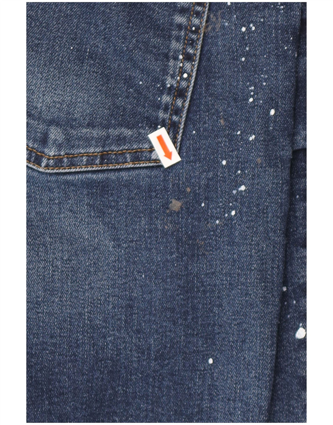 Blugi skinny învechiți pentru bărbați ZARA EU 46 XL W36 L30 Bumbac cu pete albastre