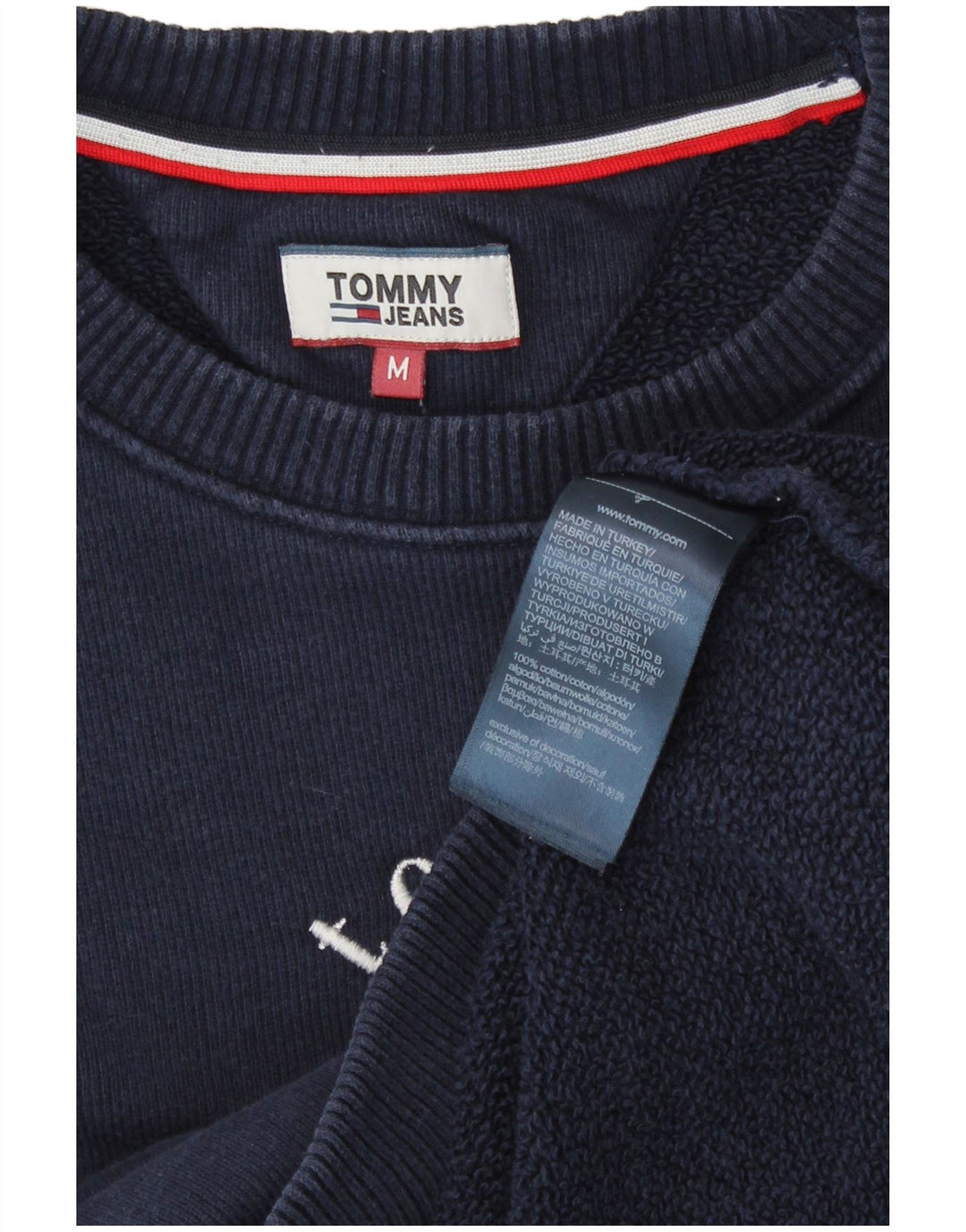 Pulover de hanorac grafic Tommy Hilfiger pentru femei UK 14 Medium Bleumarin