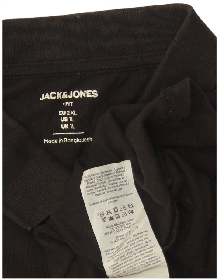 JACK & JONES Tricou polo pentru bărbați XL bumbac negru