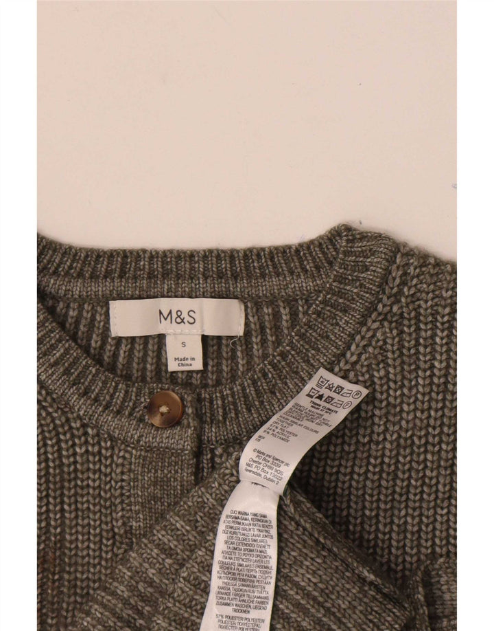 Pulover cardigan fără mâneci pentru femei Marks & Spencer UK 10 mic gri