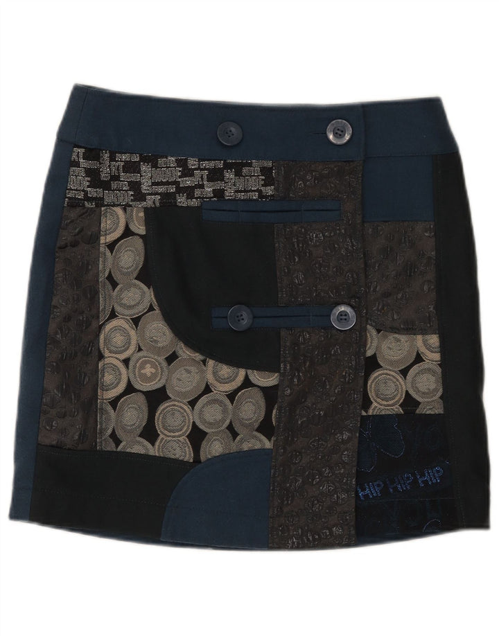 Fusta A-Line pentru femei Desigual EU 38 Medium W32 Bleumarin Geometric