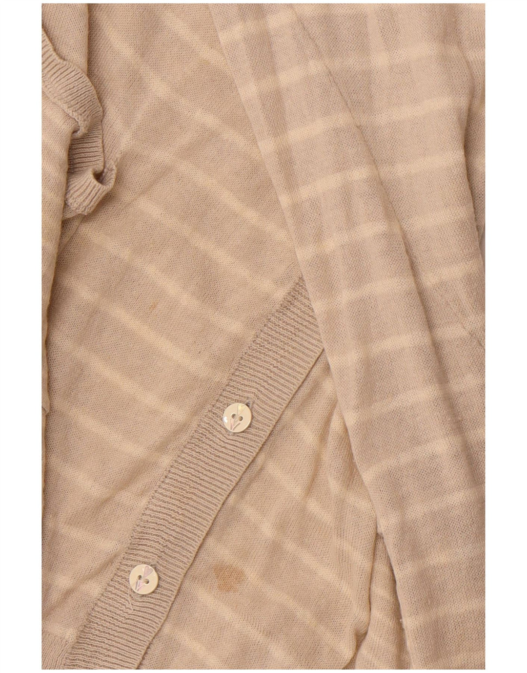 WHITE STUFF Pulover cardigan pentru femei UK 14 In mare cu dungi bej