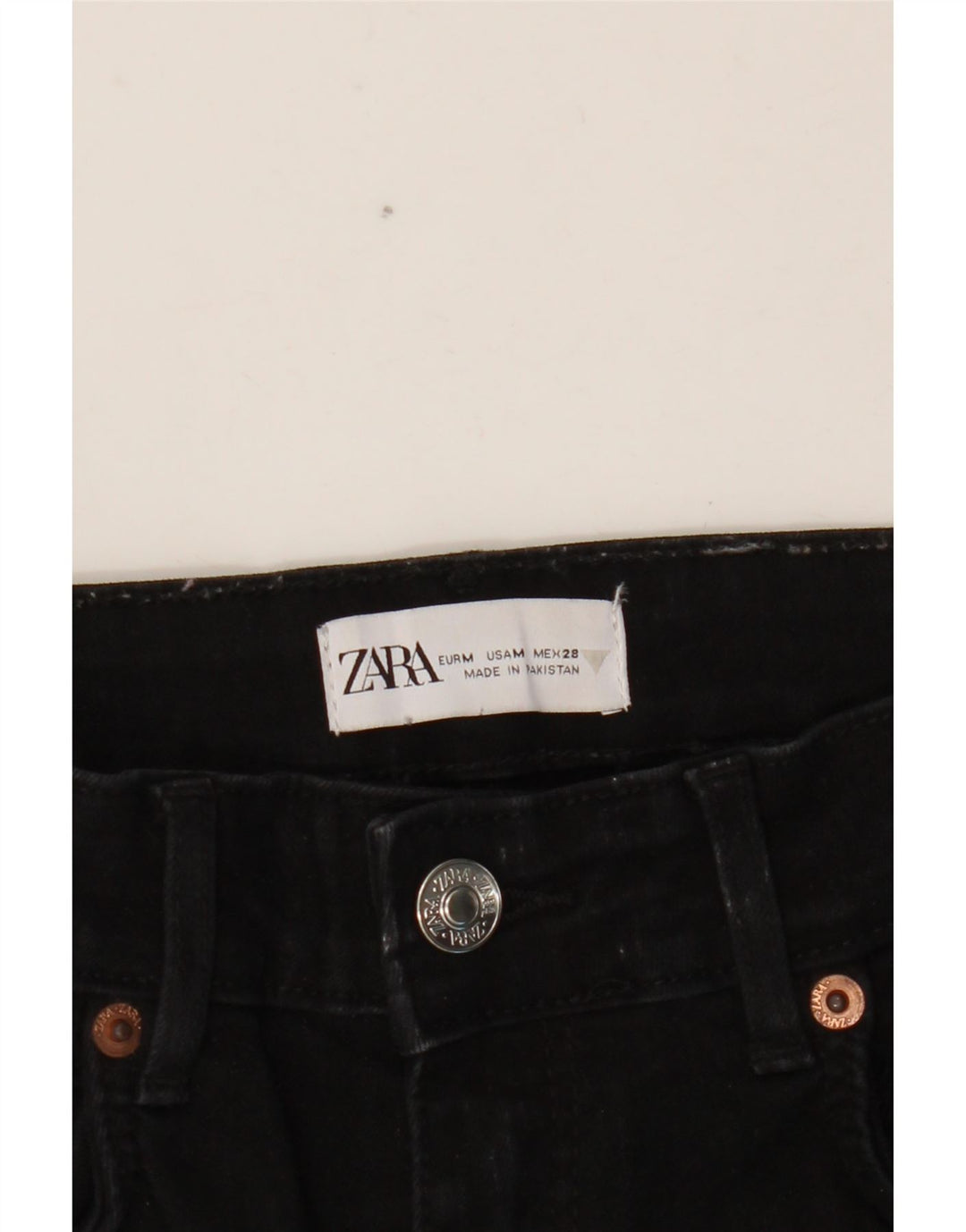 Blugi skinny pentru femei Zara Medium L28 L26 Negri