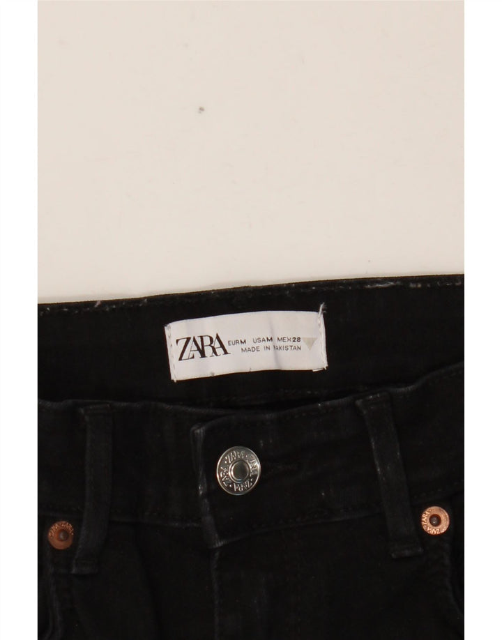 Blugi skinny pentru femei Zara Medium L28 L26 Negri