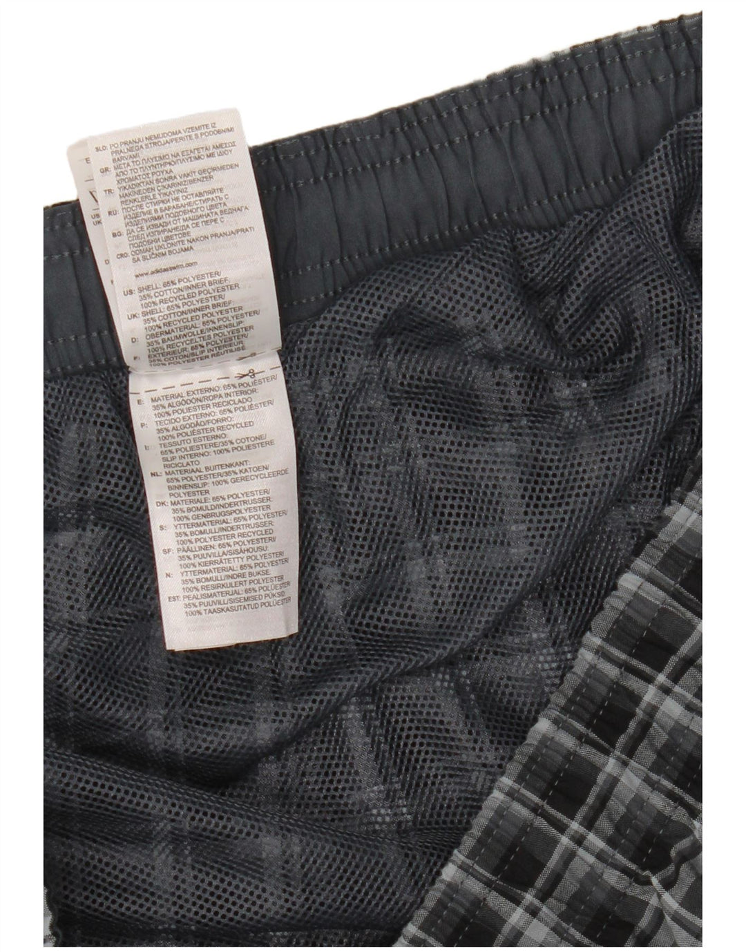 Pantaloni scurți de înot pentru bărbați Adidas XL, poliester cu carouri bleumarin