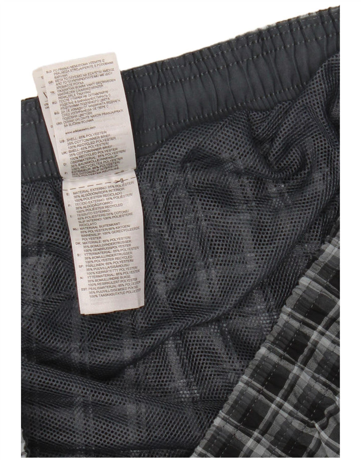Pantaloni scurți de înot pentru bărbați Adidas XL, poliester cu carouri bleumarin