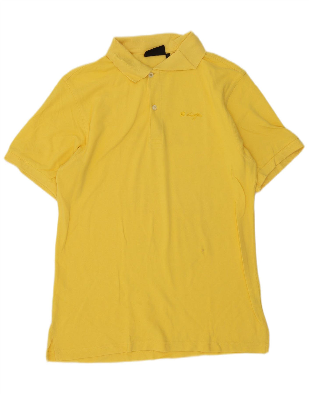 Tricou polo pentru bărbați Lotto din bumbac galben mare