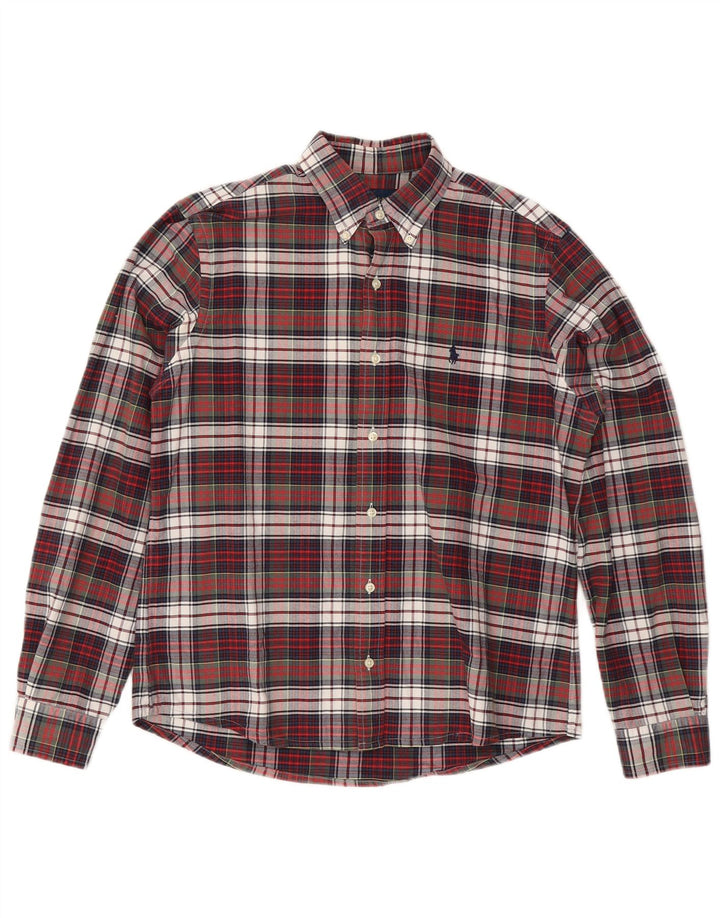 Cămașă de flanel pentru bărbați RALPH LAUREN, bumbac cu carouri, multicoloră, medie