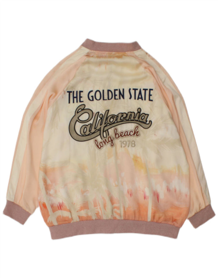 Jachetă Bomber cu grafică Zara pentru femei UK 10 Mic Multicolor Tie Dye
