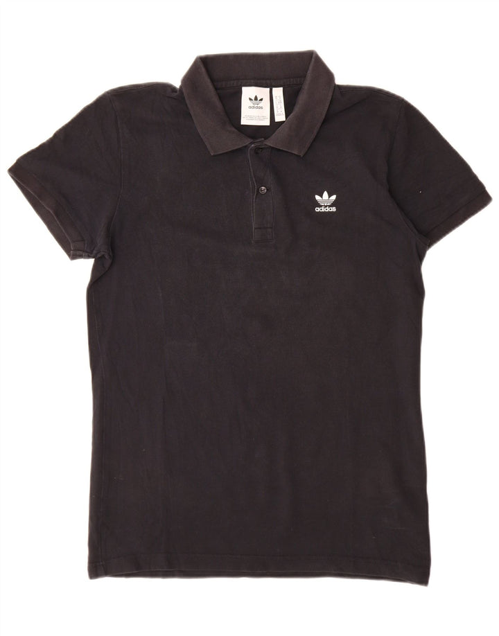 Tricou polo Adidas pentru bărbați, bumbac mediu negru