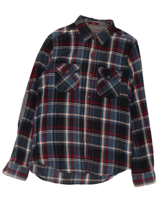 Cămașă pentru bărbați Marlboro Classics Slim Fit Flannel Medium Bleumarin Check