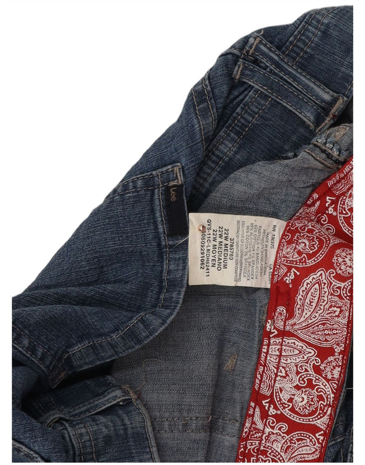 Pantaloni scurți din denim cargo pentru femei Lee US 22 3XL W42 Bumbac albastru