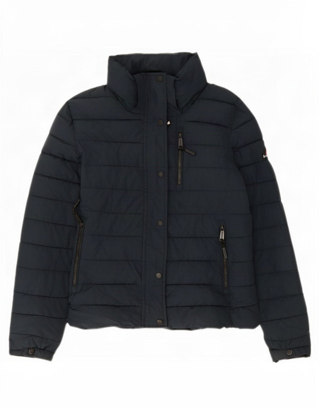 Jachetă căptușită Superdry pentru femei UK 10 Small, bleumarin, poliester