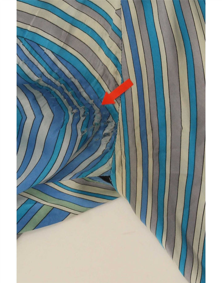 Cămașă Vintage pentru femei UK 20 2XL Albastru Geometric