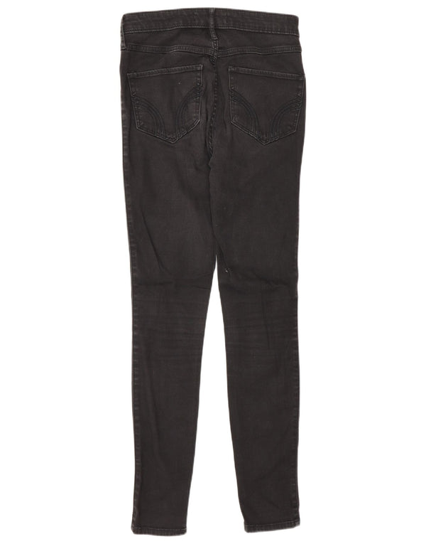 Blugi skinny pentru femei Hollister US 3 XS W26 L29 bumbac negru