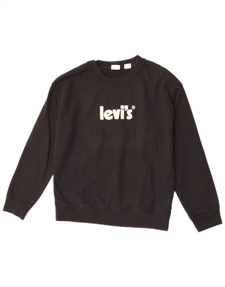 Levi's Pulover grafic pentru bărbați, bumbac mic, negru
