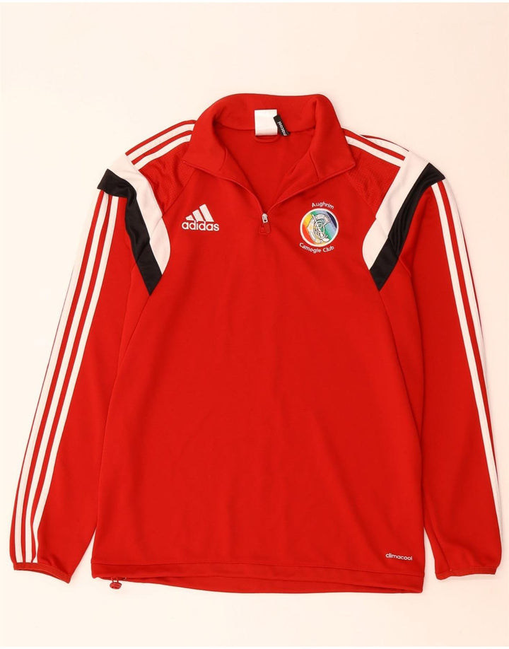 Adidas pentru bărbați Climacool Pullover Trening Top Medium Red Colorblock