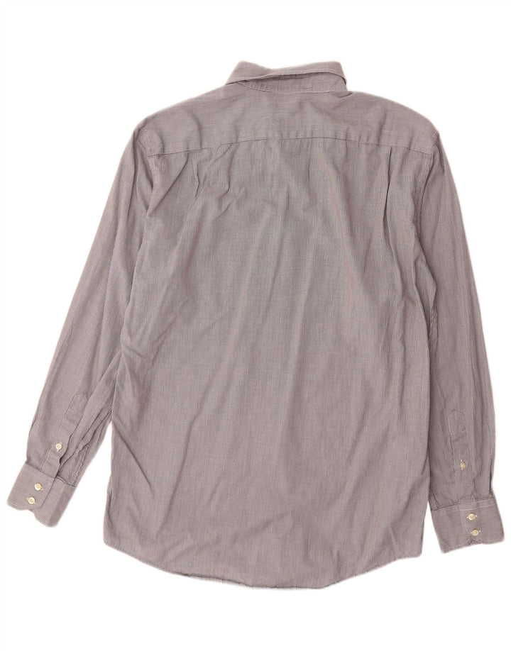 Cămașă Lacoste pentru bărbați, cu formă regulată, mărimea 40, bumbac cu dungi gri medii