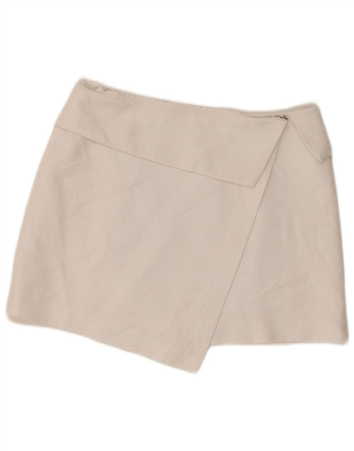 Fusta Mini Wrap Femei Zara Medium W28 Alb