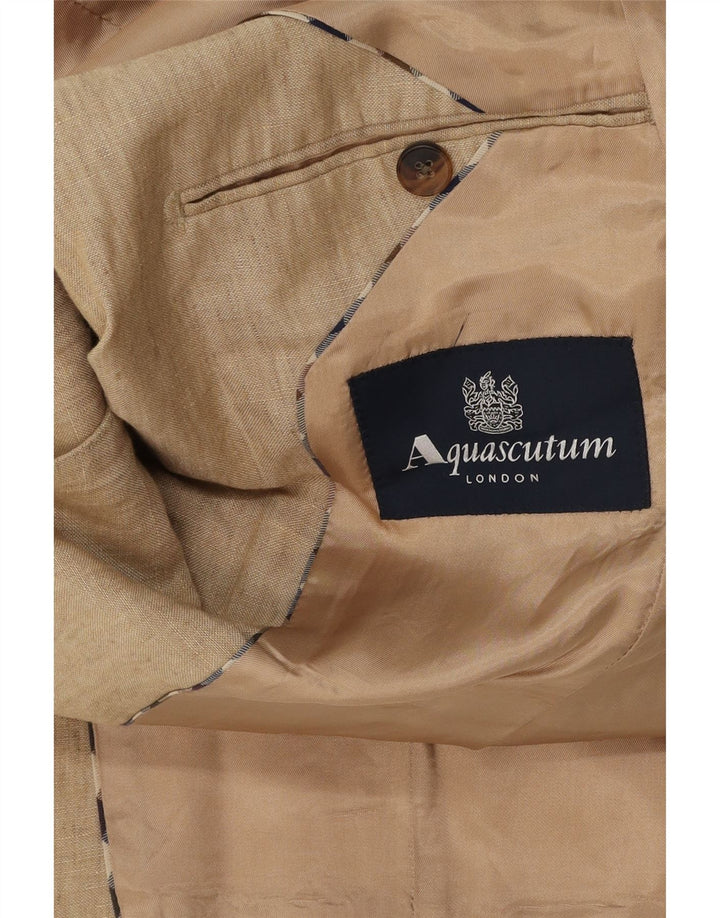 Jachetă Blazer pentru bărbați Aquascutum cu 2 nasturi UK 36 Maro mic