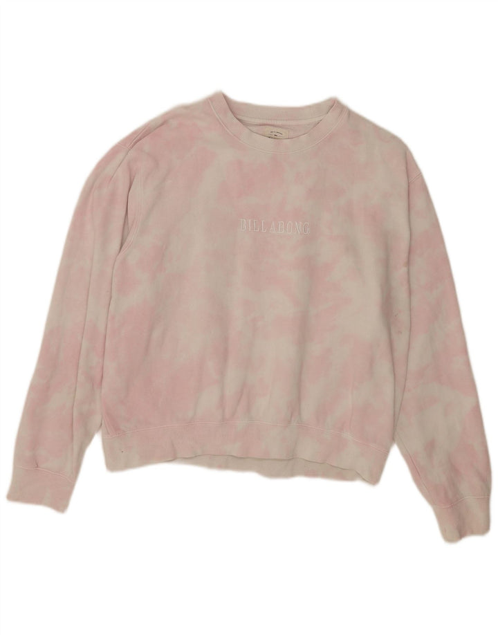 Pulover cu grafic pentru femei Billabong UK 14 Medium Pink Tie Dye