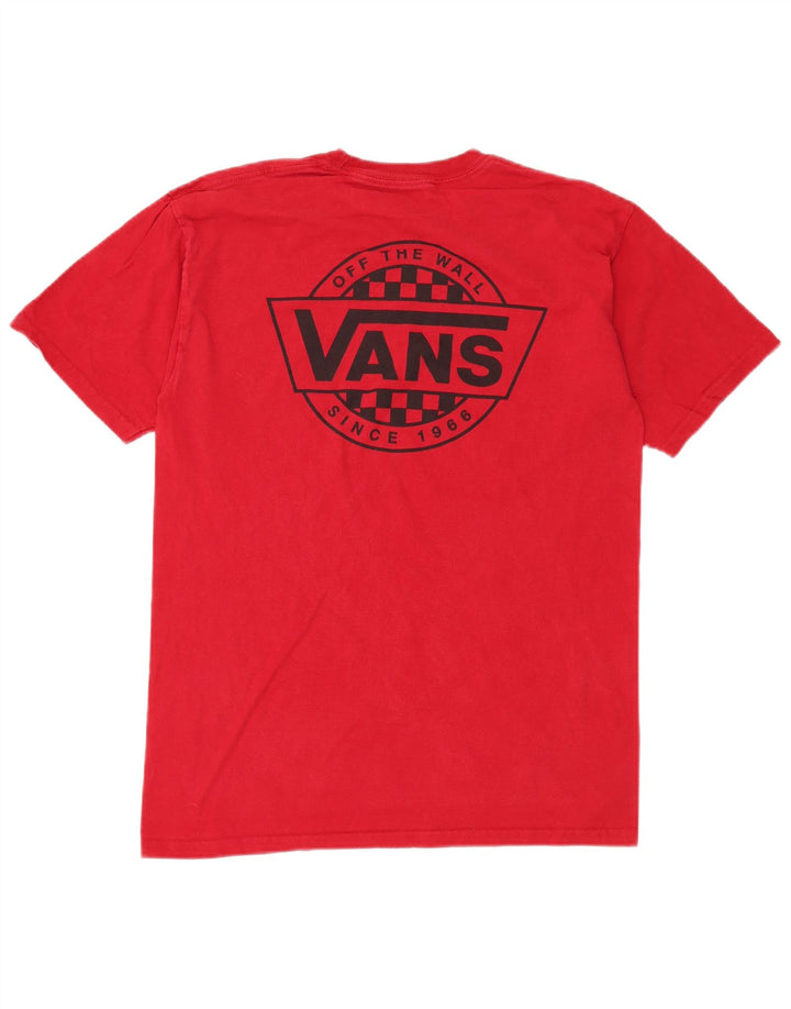 Tricou grafic pentru bărbați VANS Top din bumbac roșu mediu