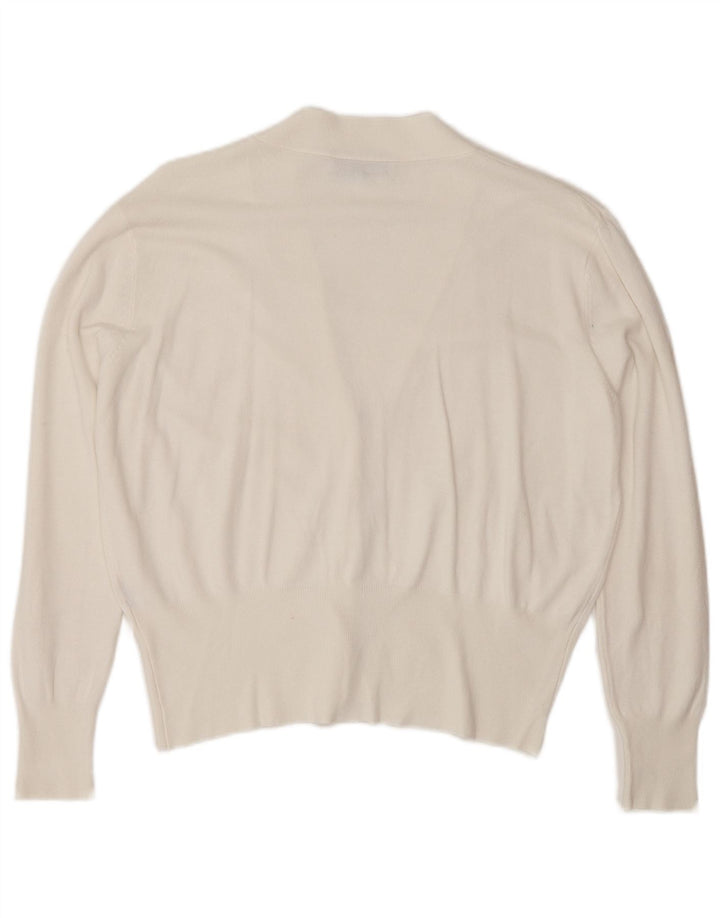Pulover cardigan pentru femei Zara UK 14 Medium White