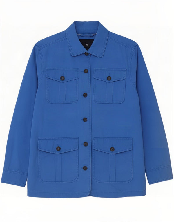 Crew Clothing Jachetă utilitare pentru femei UK 14 Medium Blue Bumbac