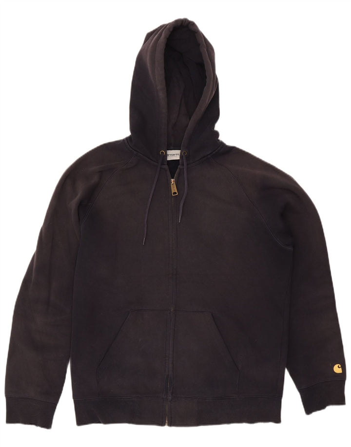 Pulover Carhartt pentru bărbați, cu fermoar, bumbac, albastru, mediu