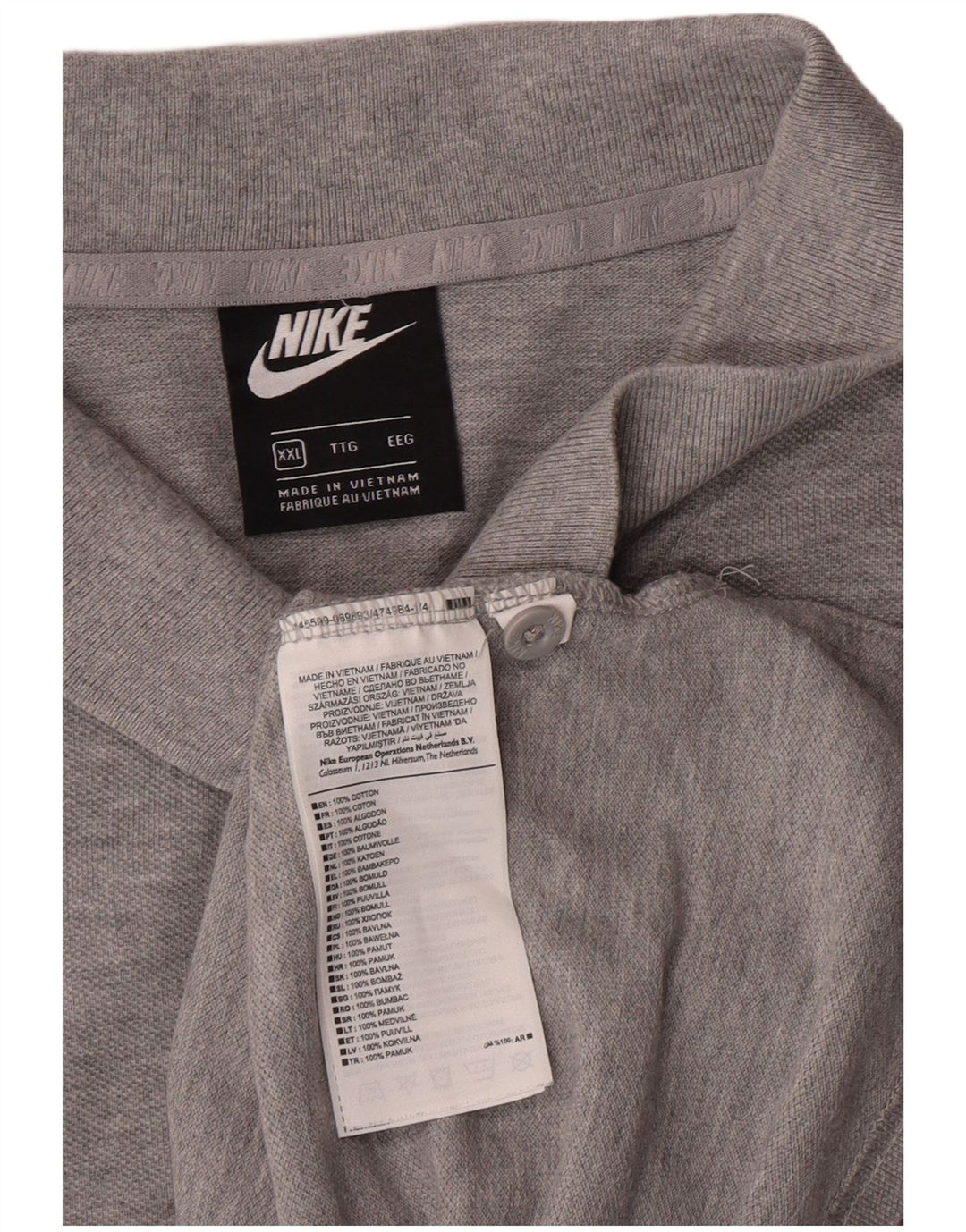 Tricou polo pentru bărbați NIKE 2XL bumbac gri