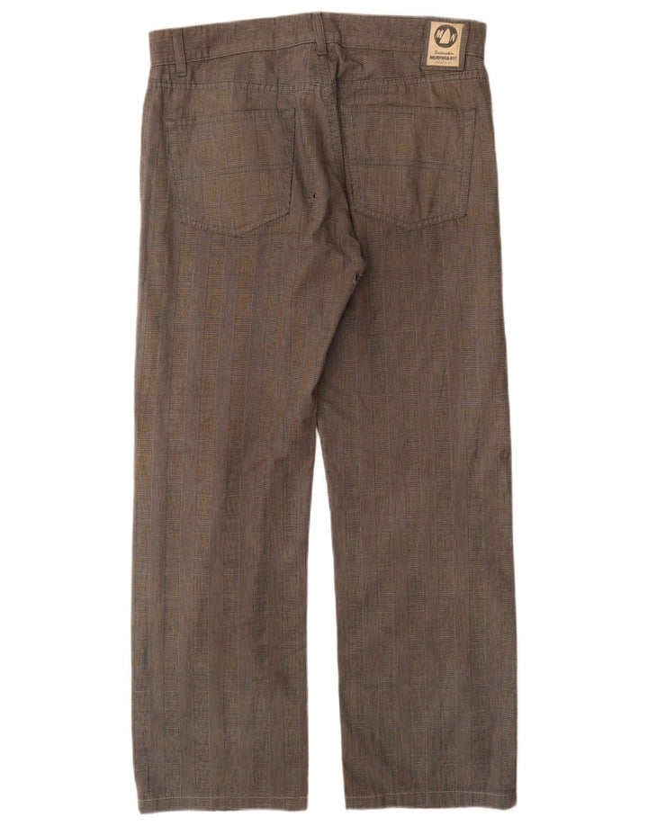 Pantaloni casual drepti pentru bărbați MURPHY & NYE W33 L30 gri Houndstooth