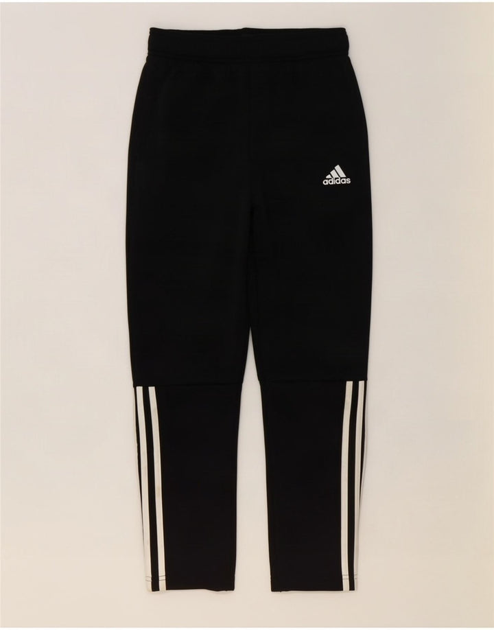 Pantaloni de trening Adidas baieti 9-10 ani poliester negru